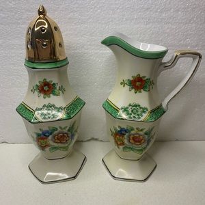 Vtg. Noritake Creamer, Sugar Hand Painted Japanese